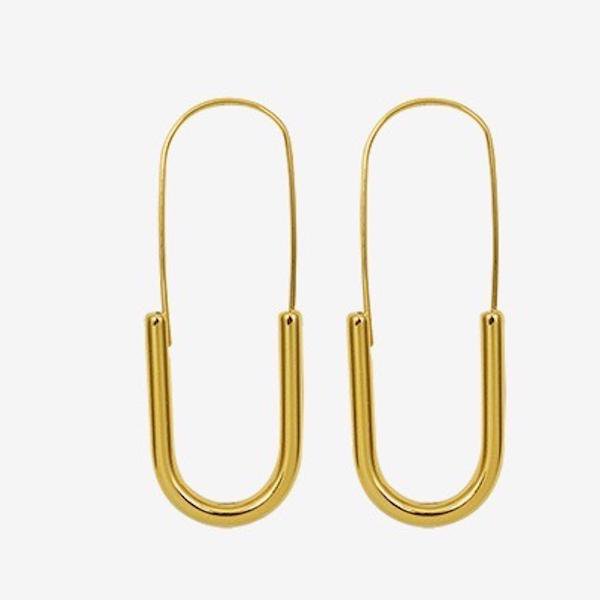 Minimalistische Paper Clip Slim Line Creolen – Gold oder Silber, stilvoll & zeitlos