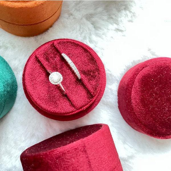 Runde Samt-Ringbox - Daily Stuff