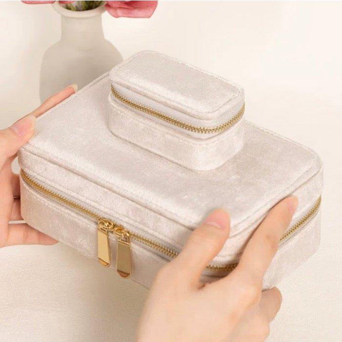 Duel Velvet Schmuckkästchen – Milchbeige - Daily Stuff