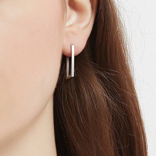 Hoop Square Minimalistische quadratische Creolen - Daily Stuff